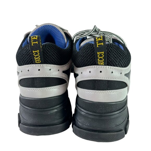 GUCCI Gray Leather Mesh Flashtrek Men Sneakers Made in Italy 11UK / 11.5US - Picture 10 of 13
